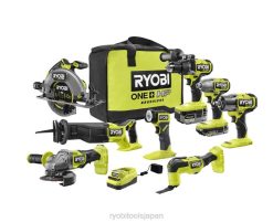 18V ブラシレス 8 ツール コンボ キット RYOBI XJJH870 パワーツール