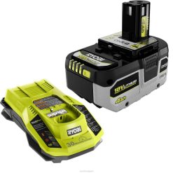 18v one+ 4ah リチウム高性能バッテリーと充電器スターター キット RYOBI XJJH687 バッテリーと充電器
