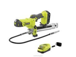 1+ 18V コードレス グリース ガン キット (2.0 Ah バッテリーと 18V 充電器付き) RYOBI XJJH195 パワーツール