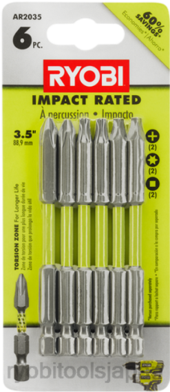 6 ピース 3.5 耐衝撃性ドライビング キット RYOBI XJJH825 アクセサリー