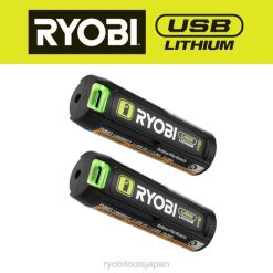 USB リチウム 3ah リチウム充電式バッテリー (2 個パック) RYOBI XJJH712 バッテリーと充電器